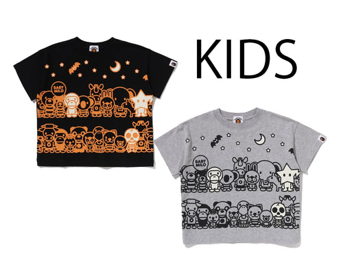 A BATHING APE BAPE KIDS A TO Z HALLOWEEN RELAXED FIT TEE