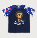 A BATHING APE BAPE KIDS STA STRIKE CAMO BABY MILO HOCKEY TEE