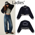 A BATHING APE Ladies' A BATHING APE CROPPED VARSITY JACKET