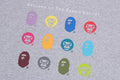 A BATHING APE HEAVY WASHED MULTI LOGO RELAXED FIT CREWNECK SWEAT SHIRT