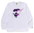 A BATHING APE COLOR CAMO APE FACE STA L/S TEE
