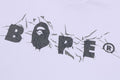 A BATHING APE WRINKLE BAPE LOGO RELAXED TEE
