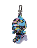 A BATHING APE Ladies' NEW MULTI CAMO BABY MILO PLUSH DOLL KEY CHAIN