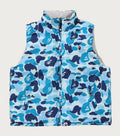 A BATHING APE ABC CAMO REVERSIBLE DOWN VEST
