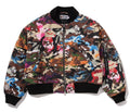 A BATHING APE Ladies' HYBRID CAMO HOODED CROPPED SHARK MA-1 JACKET