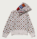 A BATHING APE Ladies' MILOGRAM SWEETS PATTERN SHARK FULL ZIP HOODIE