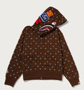 A BATHING APE Ladies' MILOGRAM SWEETS PATTERN SHARK FULL ZIP HOODIE