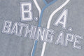A BATHING APE Ladies' MULTI LOGO DENIM CROPPED BASEBALL SHIRT