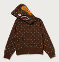 A BATHING APE Ladies' MILOGRAM SWEETS PATTERN SHARK FULL ZIP HOODIE