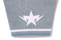 A BATHING APE Ladies' MULTI LOGO DENIM CROPPED BASEBALL SHIRT