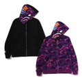 A BATHING APE COLOR CAMO REVERSIBLE SHARK FULL ZIP HOODIE