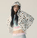 A BATHING APE Ladies' MILOGRAM SWEETS PATTERN SHARK FULL ZIP HOODIE