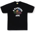 A BATHING APE APE HEAD FIREWORK COLLEGE TEE (Japan Exclusive)