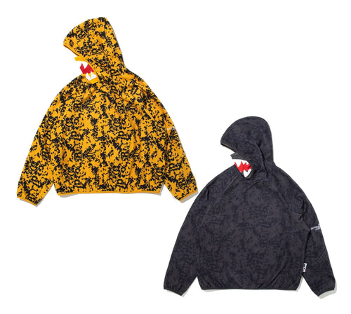 A BATHING APE BAPE BY KAZUKI KURAISHI DIGITAL CAMO MOD SHARK HOODIE