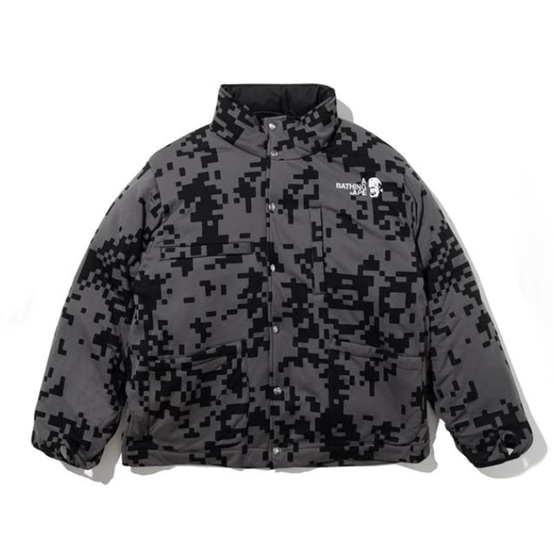 A BATHING APE BAPE BY KAZUKI KURAISHI UAP CAMO REVERSIBLE DOWN JACKET