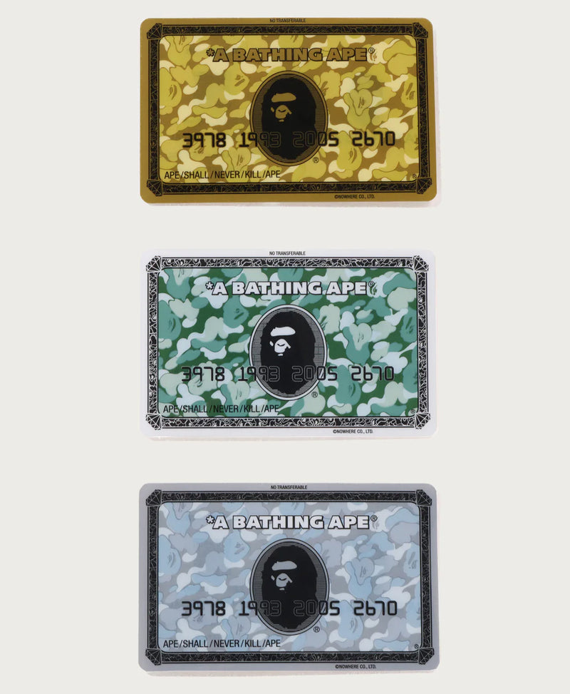 A BATHING APE BAPE CARD STICKER SET ( ONLINE EXCLUSIVE )