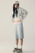 A BATHING APE Ladies' MILOGRAM SWEETS PATTERN SHARK FULL ZIP HOODIE