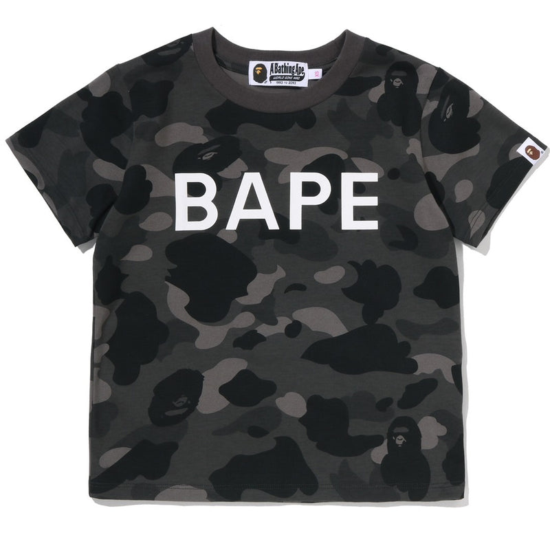 A BATHING APE Ladies' BAPE LOGO COLOR CAMO SLIM TEE