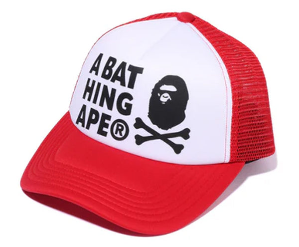 A BATHING APE APE CROSSBONE MESH CAP