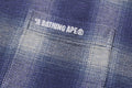 A BATHING APE A BATHING APE LOGO OMBRE CHECK FLANNEL L/S SHIRT