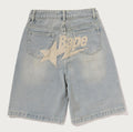 A BATHING APE Ladies' BAPE STA LOGO DENIM SHORTS