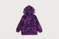 A BATHING APE BAPE KIDS COLOR CAMO MILO SHARK ZIP HOODIE