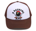 A BATHING APE APE CROSSBONE COLLEGE MESH CAP