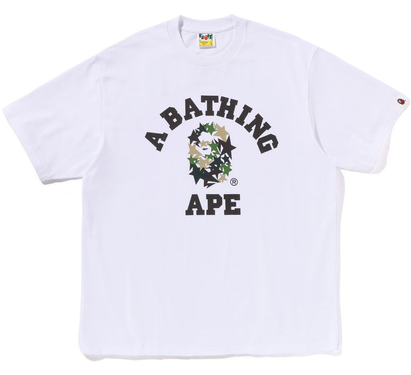 A BATHING APE STA COLLEGE RELAXED FIT TEE