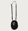 A BATHING APE APE HEAD FAUX FUR MINI SHOULDER BAG