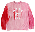 A BATHING APE ICE DYE BAPE STA COLLEGE RELAXED FIT CREWNECK