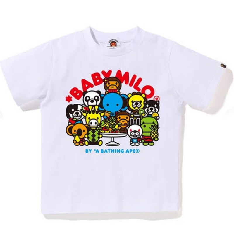 A BATHING APE BAPE KIDS BABY MILO MIXED FRUIT TEE