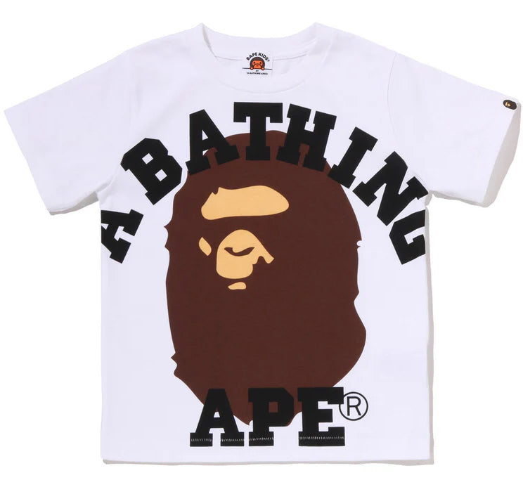A BATHING APE BAPE KIDS FACE OVER COLLEGE TEE