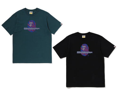 A BATHING APE HANDPRINT APE HEAD TEE