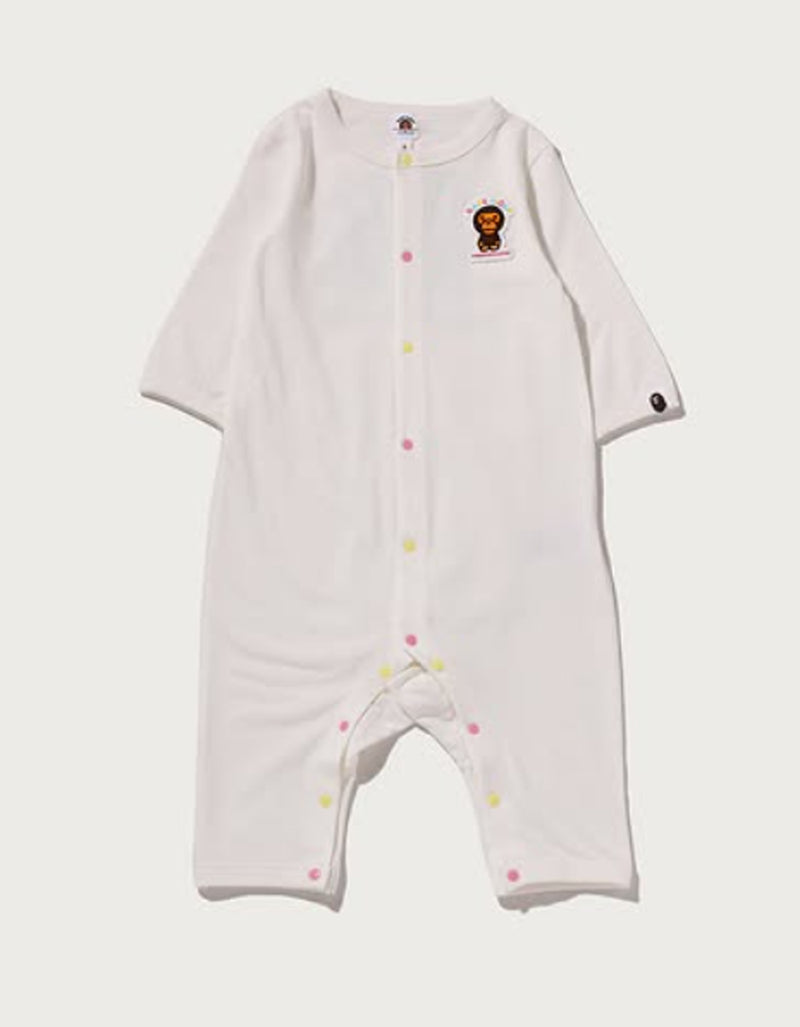 A BATHING APE BAPE KIDS BABY MILO ONE POINT ROMPERS