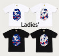 A BATHING APE Ladies' STA STRIKE CAMO BIG APE HEAD TEE