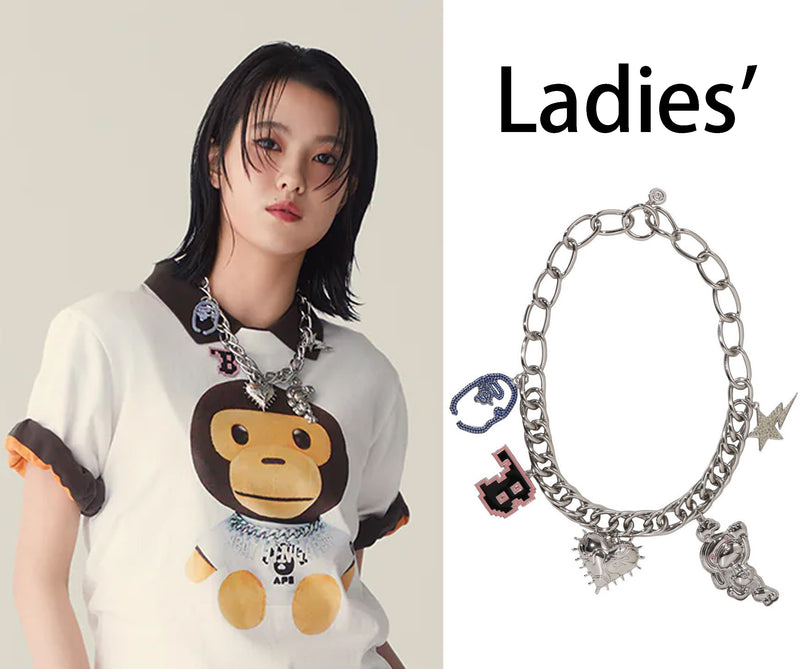 A BATHING APE Ladies' MULTI LOGO NECKLACE