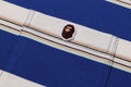 A BATHING APE STRIPE ONE POINT RELAXED FIT POCKET L/S TEE