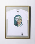 A BATHING APE BAPE x VAN GOGH MUSEUM APE HEAD CANVAS ART TEE