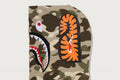 A BATHING APE Ladies' COLOR CAMO FUR SHARK CROPPED ZIP HOODIE