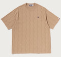 A BATHING APE STA PATTERN JACQUARD ONE POINT RELAXED FIT TEE