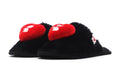 A BATHING APE APEE HEART FURRY SLIPPER