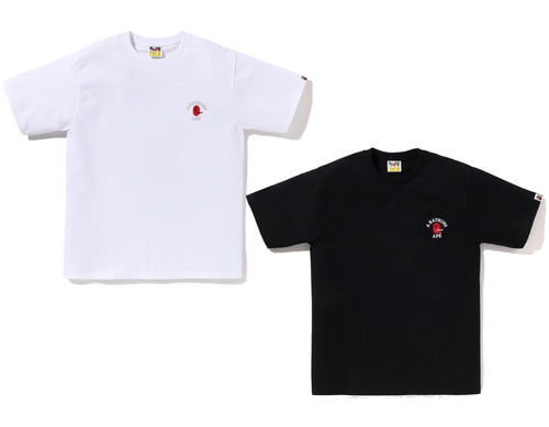 A BATHING APE COLLEGE ONE POINT EMBROIDERY TEE