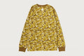 A BATHING APE BAPE CARD CAMO COLLEGE L/S TEE ( ONLINE EXCLUSIVE )