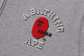 A BATHING APE COLLEGE ONE POINT EMBROIDERY ZIP HOODIE