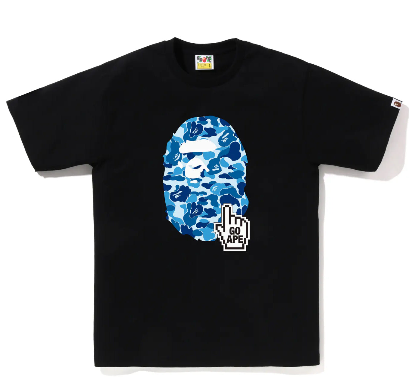 A BATHING APE ABC CAMO GO APE POINTER APE HEAD TEE - ONLINE