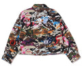 A BATHING APE Ladies' HYBRID CAMO MULTI LOGO BOXY CROPPED JACKET