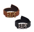 A BATHING APE REVERSIBLE LEATHER BELT