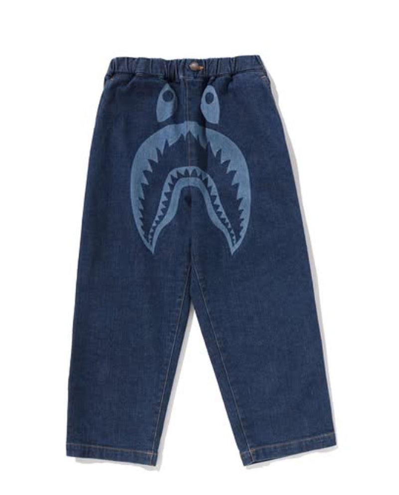 A BATHING APE BAPE KIDS SHARK 10 OZ DENIM PANTS