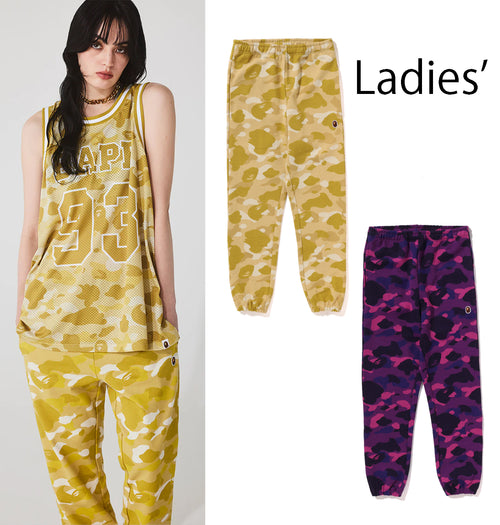 A BATHING APE Ladies' COLOR CAMO SWEAT PANTS