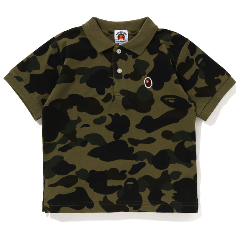 A BATHING APE BAPE KIDS 1ST CAMO ONE POINT POLO